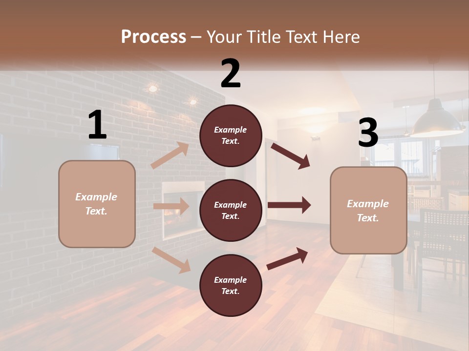 A Living Room With A Fireplace And A Flat Screen Tv PowerPoint Template