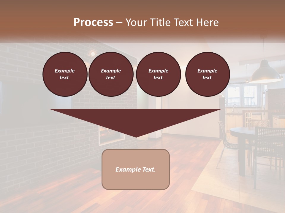 A Living Room With A Fireplace And A Flat Screen Tv PowerPoint Template