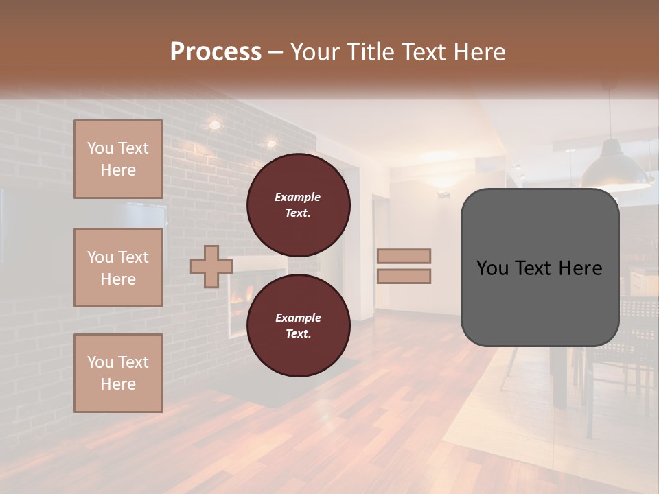 A Living Room With A Fireplace And A Flat Screen Tv PowerPoint Template