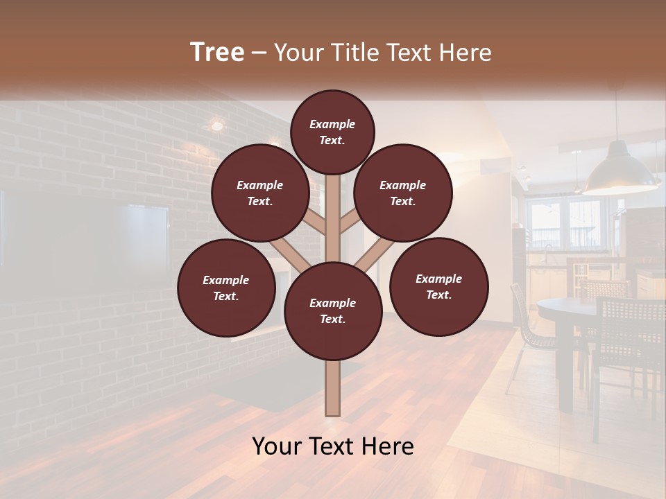 A Living Room With A Fireplace And A Flat Screen Tv PowerPoint Template