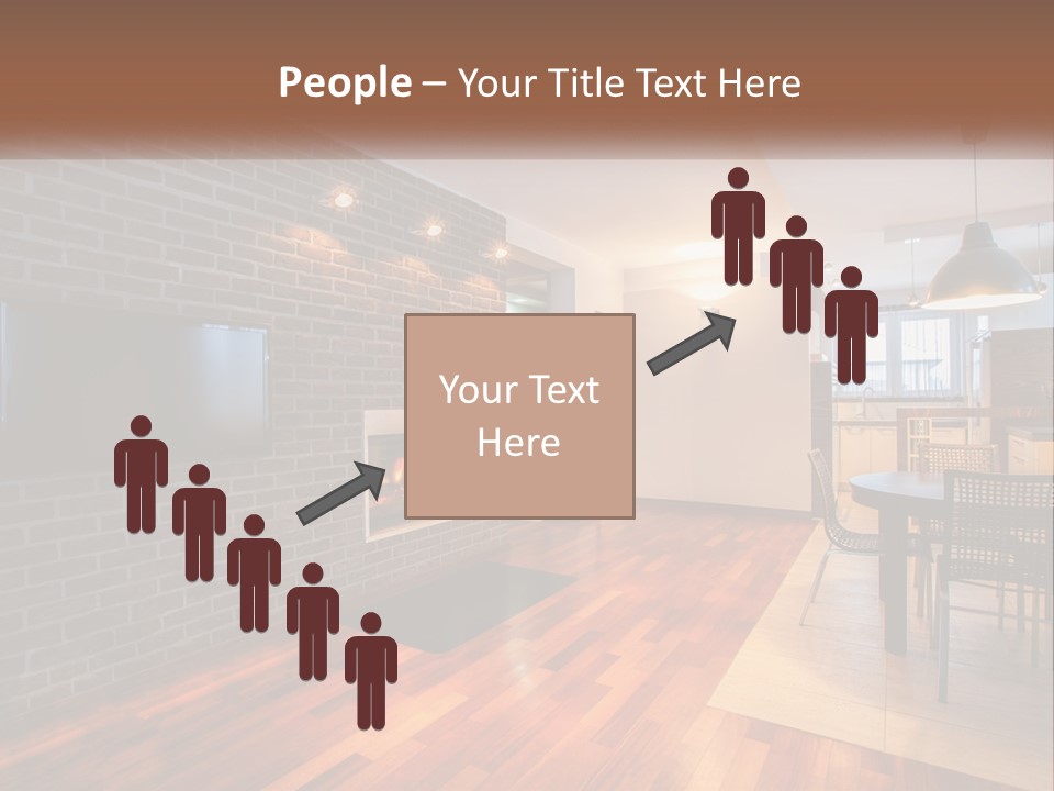 A Living Room With A Fireplace And A Flat Screen Tv PowerPoint Template