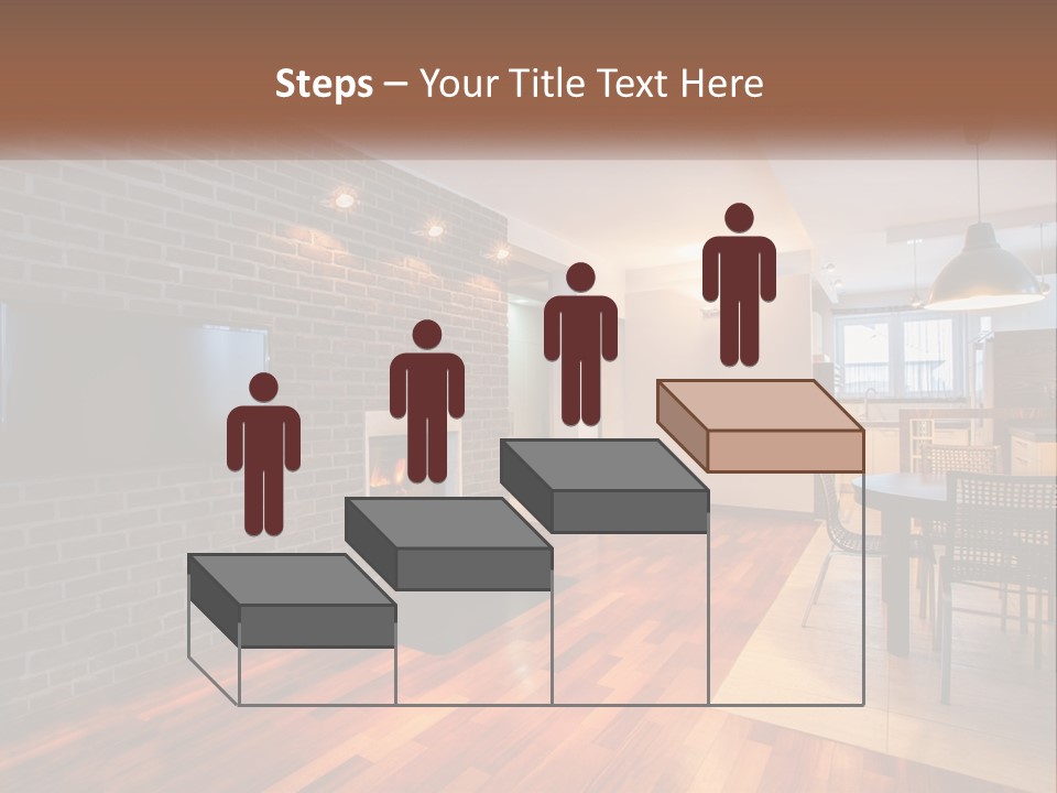A Living Room With A Fireplace And A Flat Screen Tv PowerPoint Template
