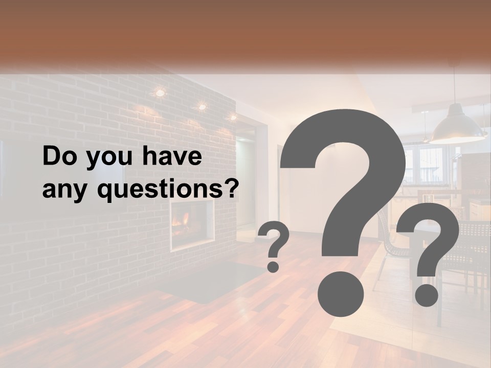 A Living Room With A Fireplace And A Flat Screen Tv PowerPoint Template