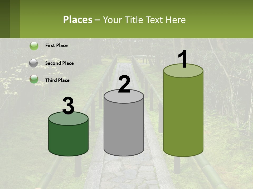 A Stone Path In The Middle Of A Forest PowerPoint Template