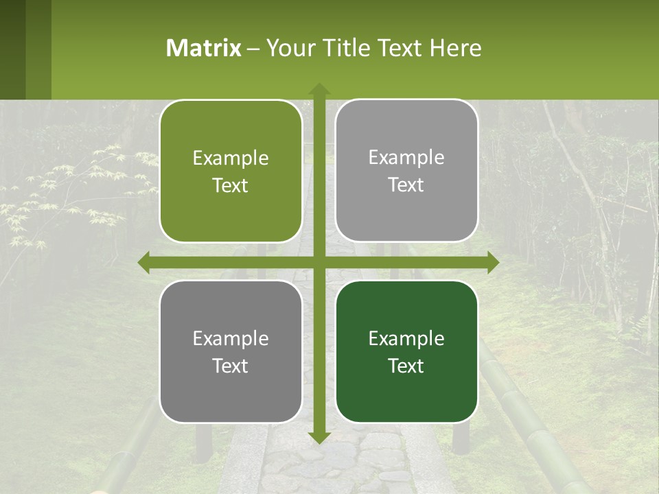 A Stone Path In The Middle Of A Forest PowerPoint Template