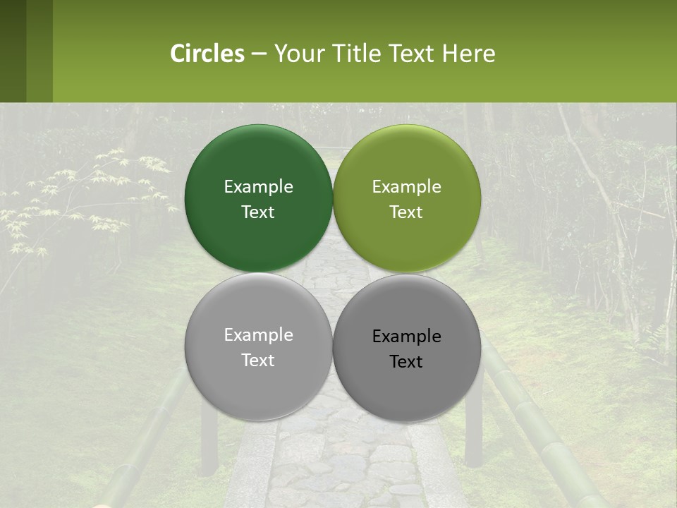 A Stone Path In The Middle Of A Forest PowerPoint Template