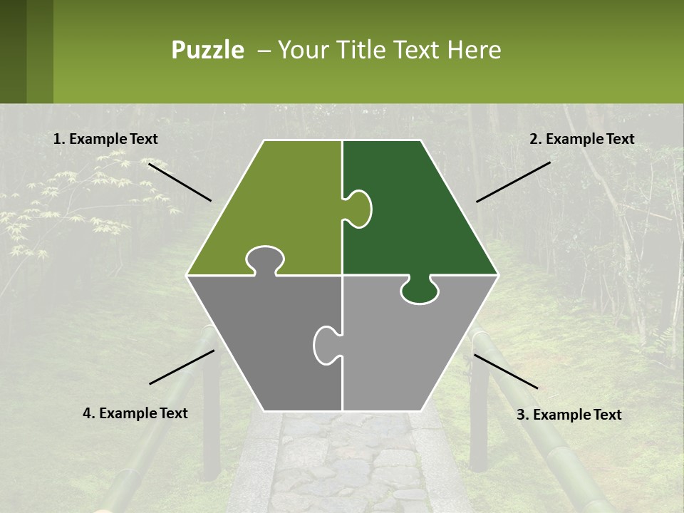 A Stone Path In The Middle Of A Forest PowerPoint Template