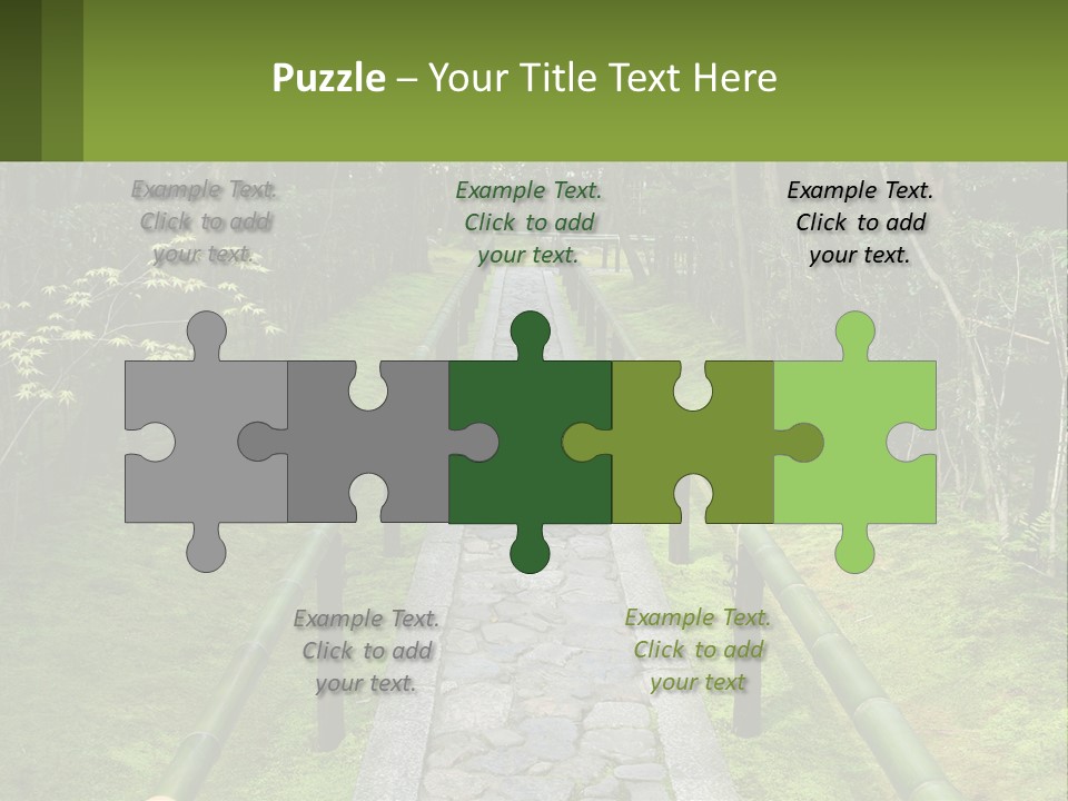 A Stone Path In The Middle Of A Forest PowerPoint Template