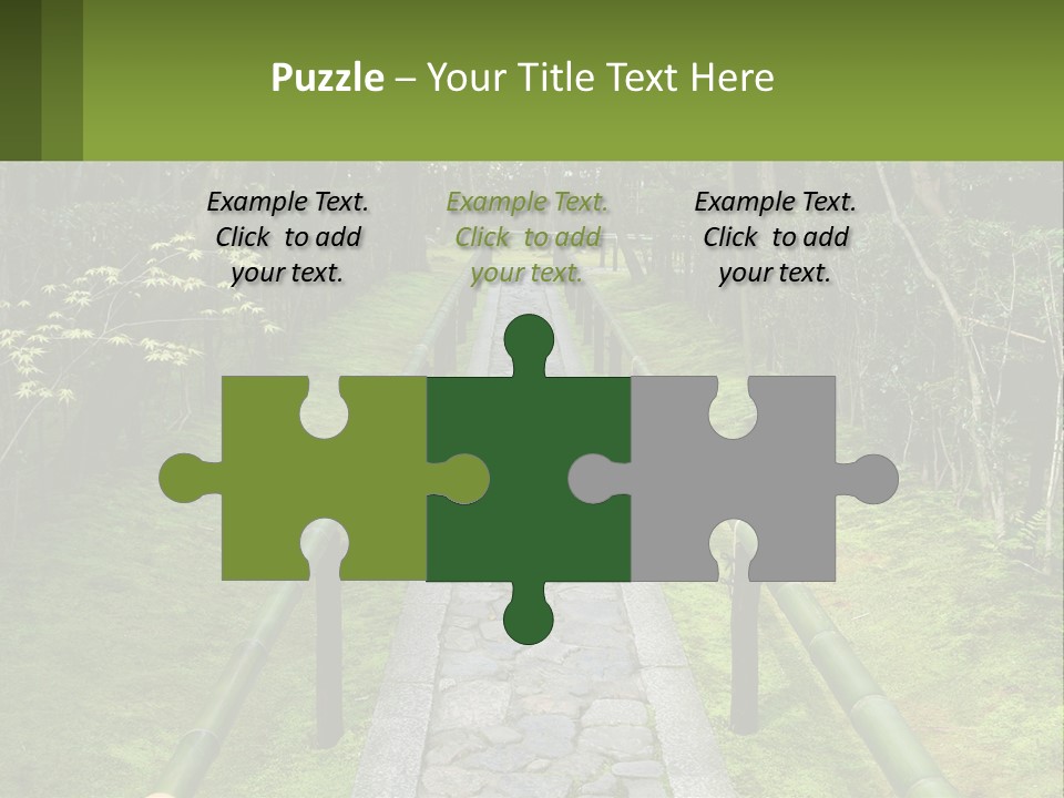 A Stone Path In The Middle Of A Forest PowerPoint Template