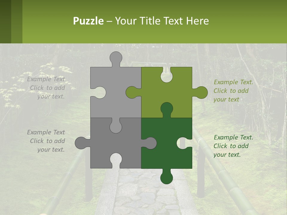 A Stone Path In The Middle Of A Forest PowerPoint Template