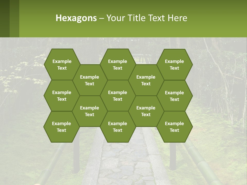 A Stone Path In The Middle Of A Forest PowerPoint Template