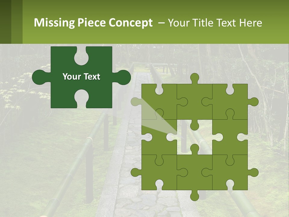 A Stone Path In The Middle Of A Forest PowerPoint Template