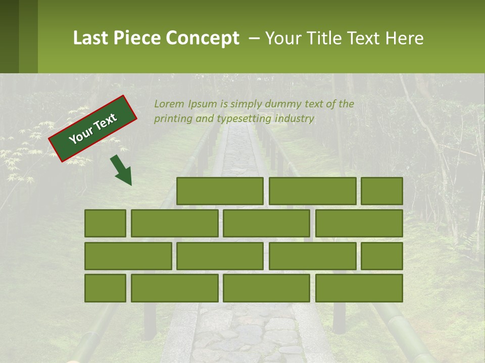 A Stone Path In The Middle Of A Forest PowerPoint Template