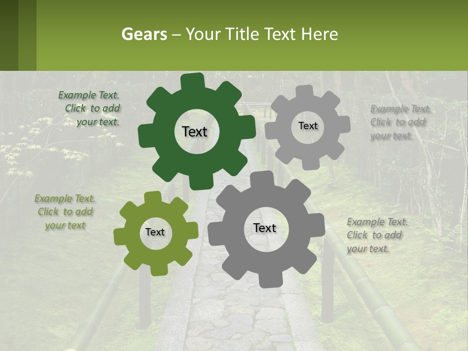 A Stone Path In The Middle Of A Forest PowerPoint Template