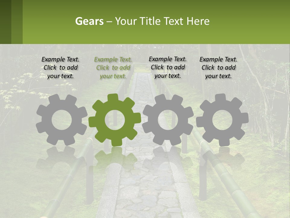 A Stone Path In The Middle Of A Forest PowerPoint Template