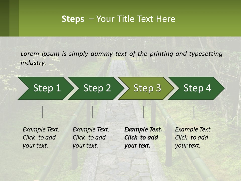 A Stone Path In The Middle Of A Forest PowerPoint Template