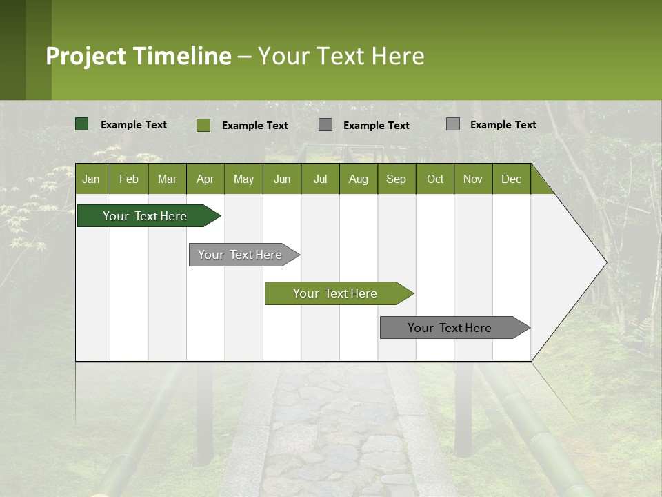 A Stone Path In The Middle Of A Forest PowerPoint Template