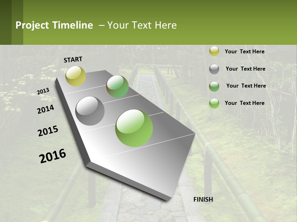 A Stone Path In The Middle Of A Forest PowerPoint Template
