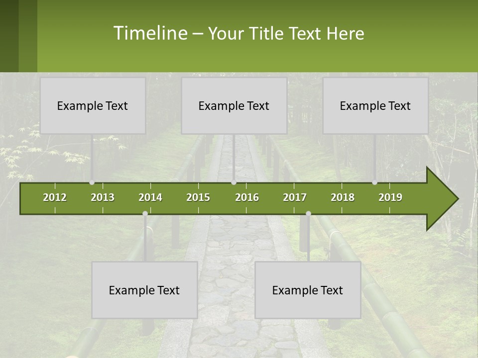 A Stone Path In The Middle Of A Forest PowerPoint Template