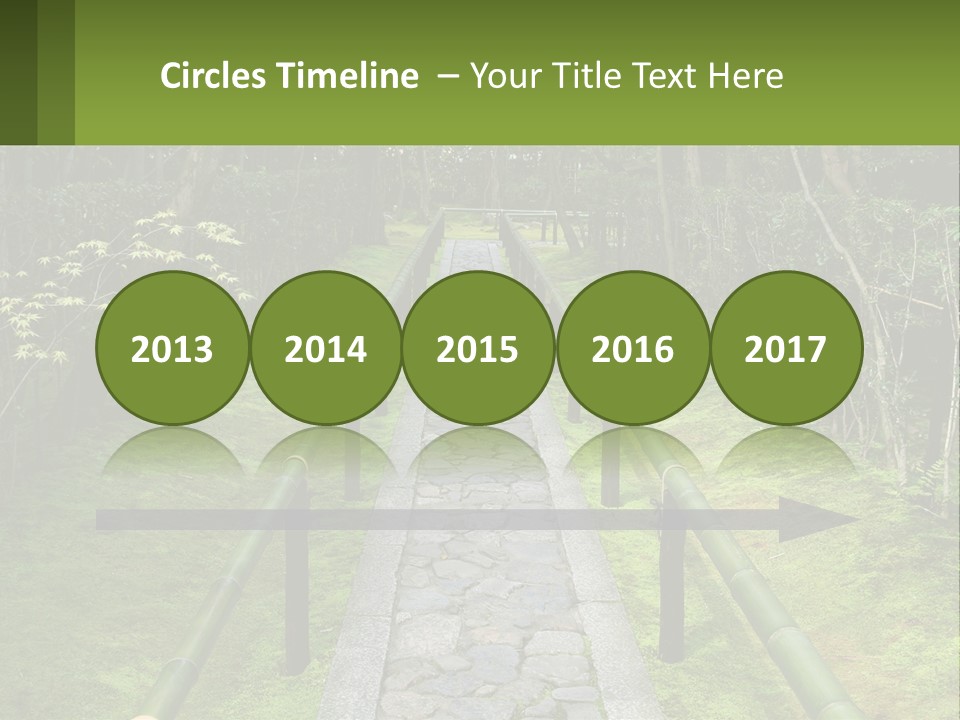 A Stone Path In The Middle Of A Forest PowerPoint Template