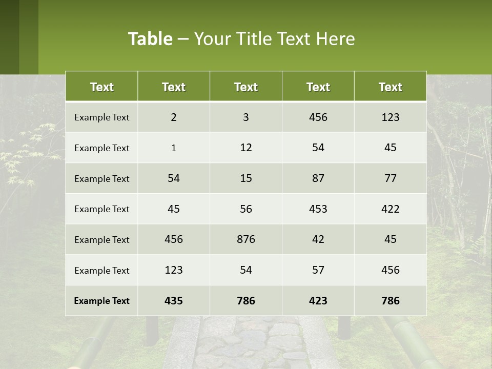 A Stone Path In The Middle Of A Forest PowerPoint Template