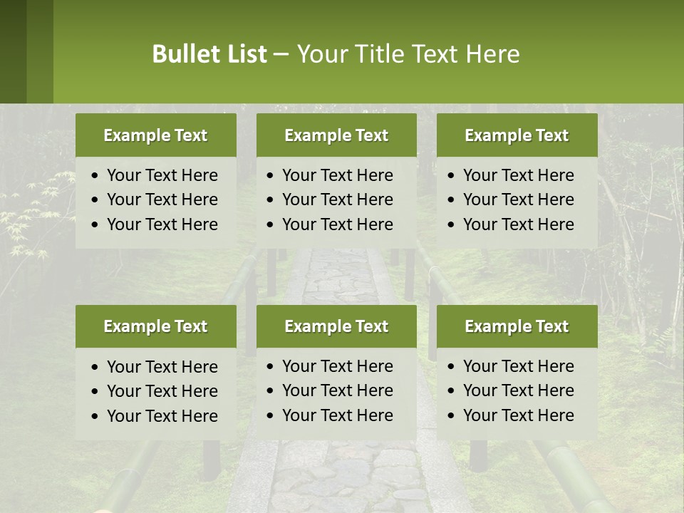 A Stone Path In The Middle Of A Forest PowerPoint Template