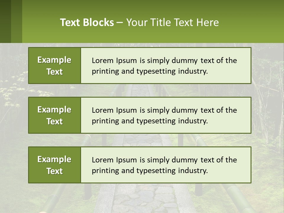 A Stone Path In The Middle Of A Forest PowerPoint Template