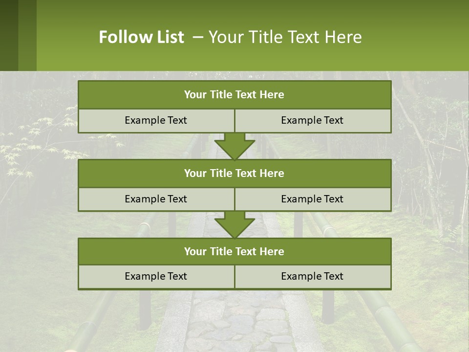 A Stone Path In The Middle Of A Forest PowerPoint Template