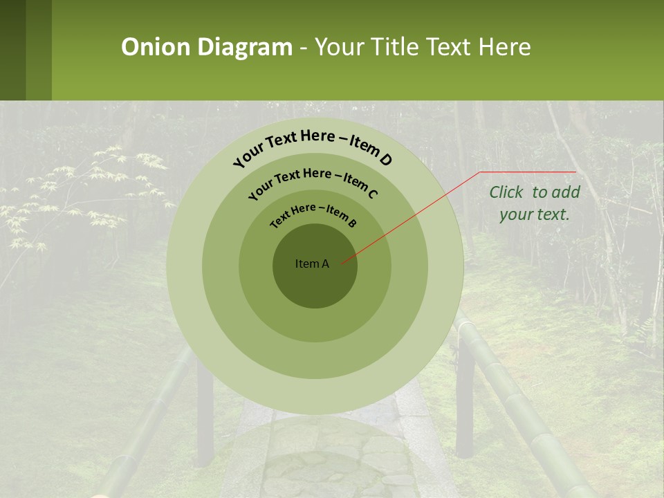 A Stone Path In The Middle Of A Forest PowerPoint Template