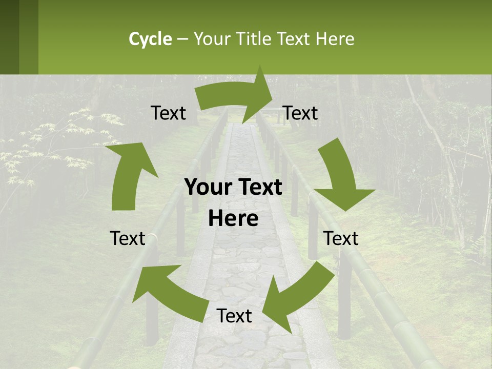 A Stone Path In The Middle Of A Forest PowerPoint Template