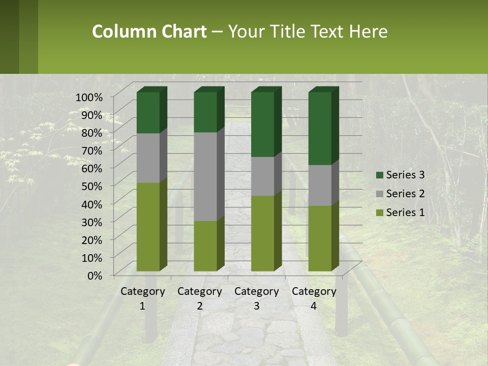 A Stone Path In The Middle Of A Forest PowerPoint Template
