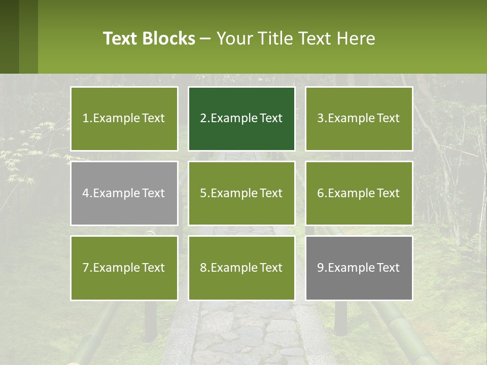 A Stone Path In The Middle Of A Forest PowerPoint Template