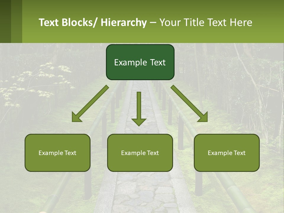 A Stone Path In The Middle Of A Forest PowerPoint Template