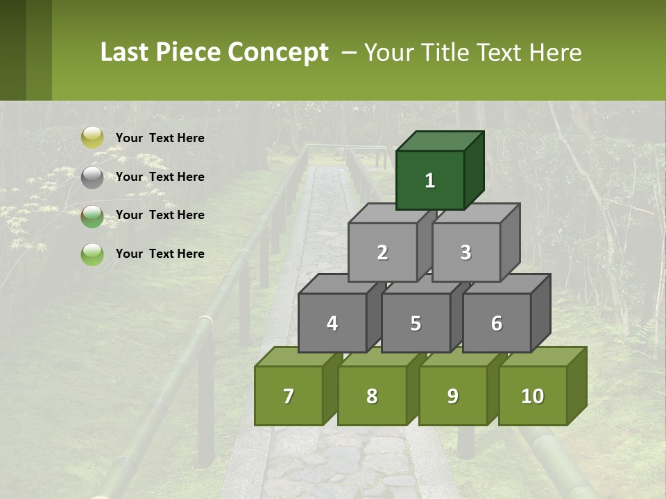 A Stone Path In The Middle Of A Forest PowerPoint Template