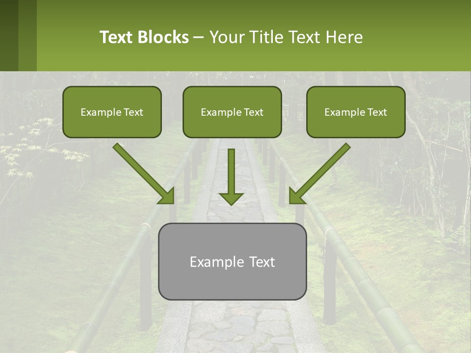 A Stone Path In The Middle Of A Forest PowerPoint Template