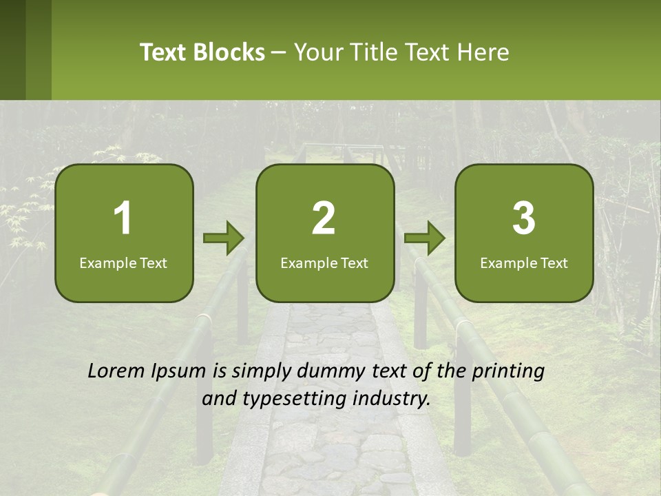 A Stone Path In The Middle Of A Forest PowerPoint Template