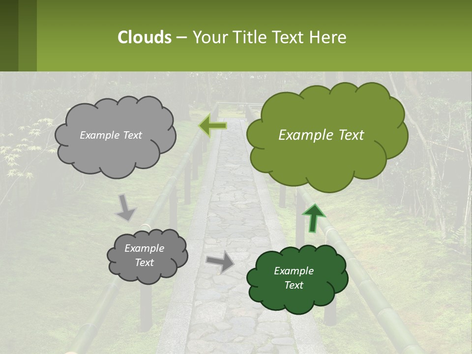 A Stone Path In The Middle Of A Forest PowerPoint Template