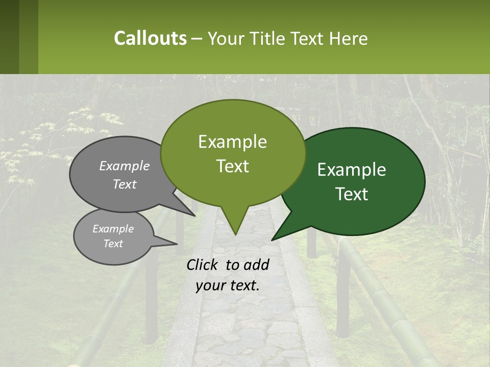 A Stone Path In The Middle Of A Forest PowerPoint Template