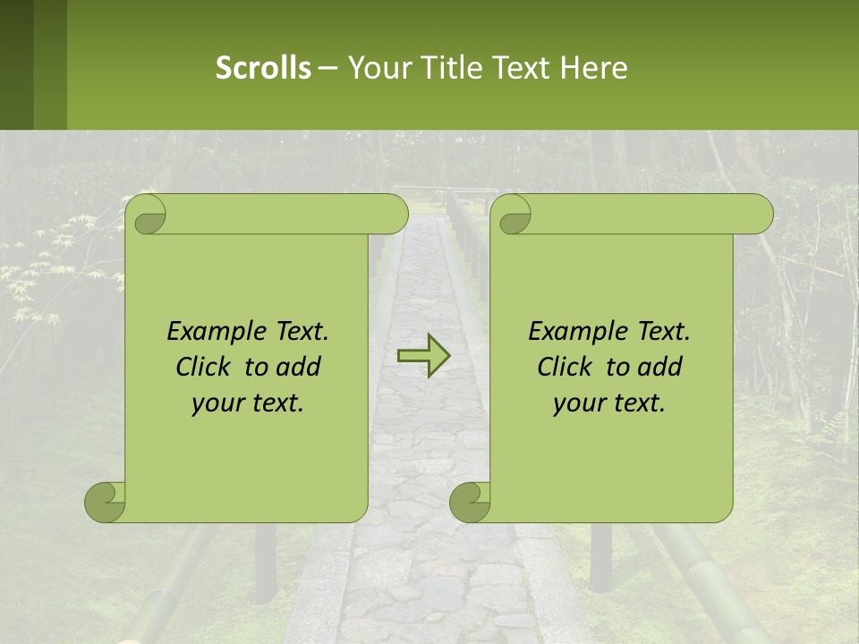 A Stone Path In The Middle Of A Forest PowerPoint Template