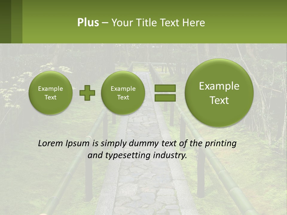 A Stone Path In The Middle Of A Forest PowerPoint Template