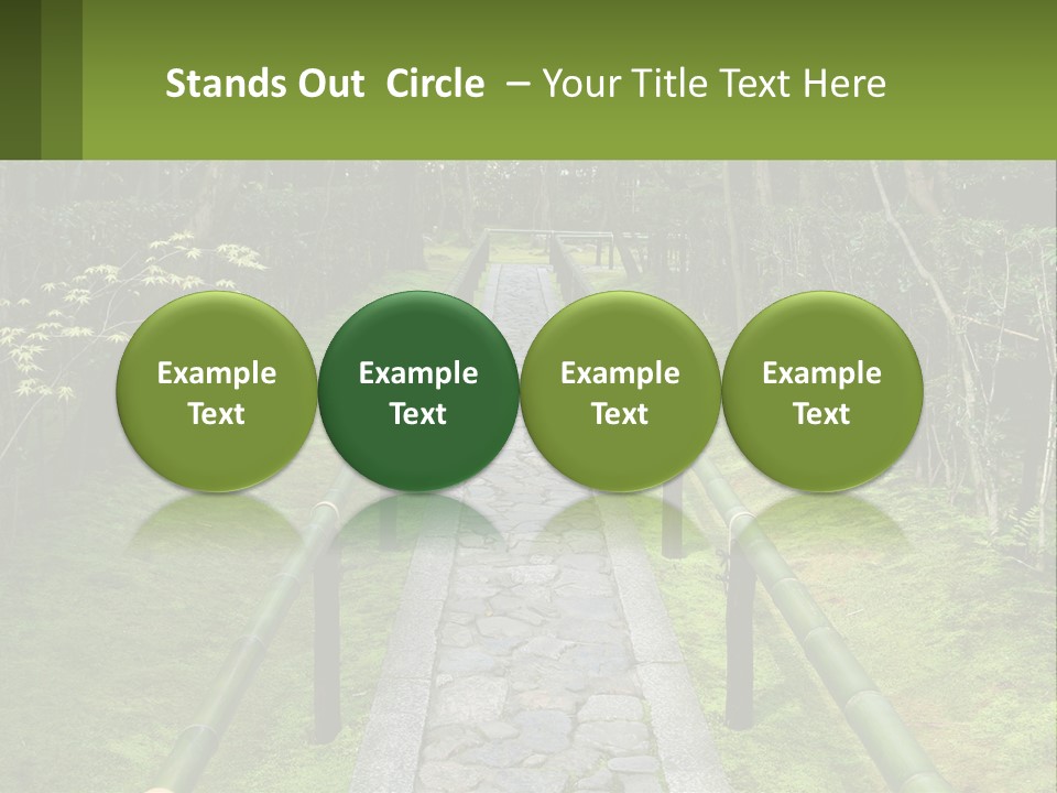 A Stone Path In The Middle Of A Forest PowerPoint Template