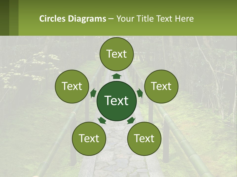 A Stone Path In The Middle Of A Forest PowerPoint Template