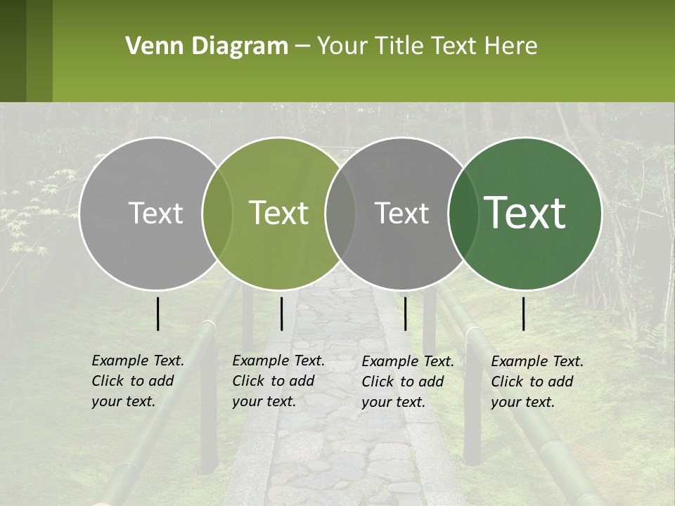 A Stone Path In The Middle Of A Forest PowerPoint Template