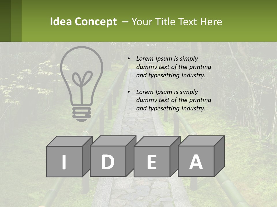 A Stone Path In The Middle Of A Forest PowerPoint Template