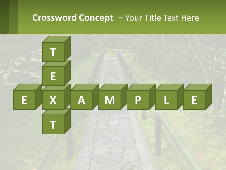 A Stone Path In The Middle Of A Forest PowerPoint Template