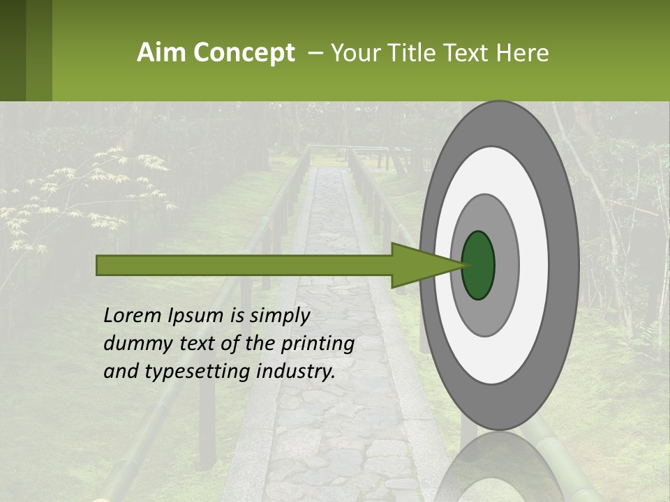 A Stone Path In The Middle Of A Forest PowerPoint Template
