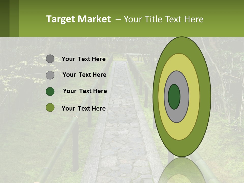 A Stone Path In The Middle Of A Forest PowerPoint Template
