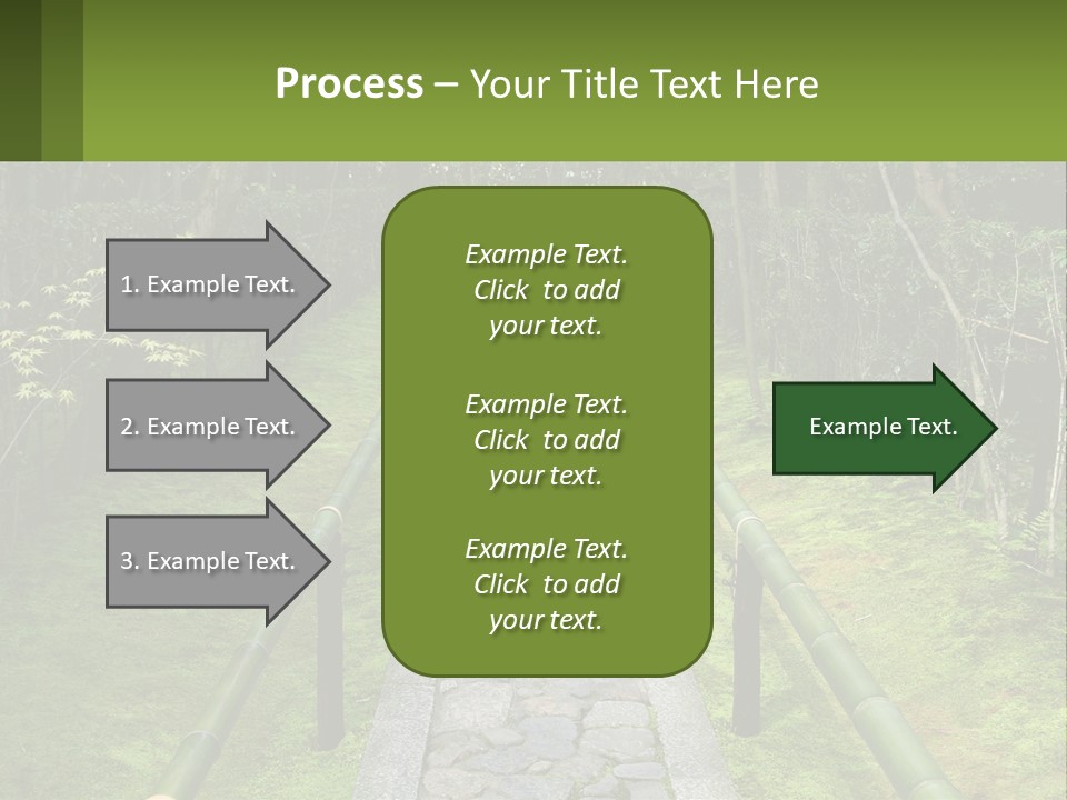 A Stone Path In The Middle Of A Forest PowerPoint Template
