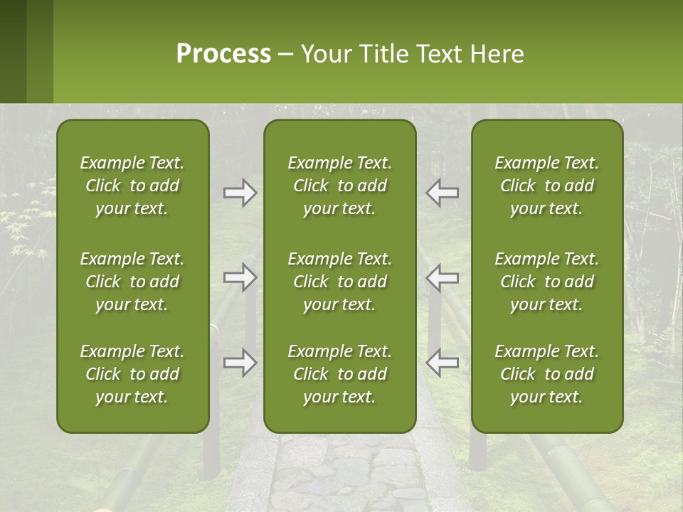 A Stone Path In The Middle Of A Forest PowerPoint Template