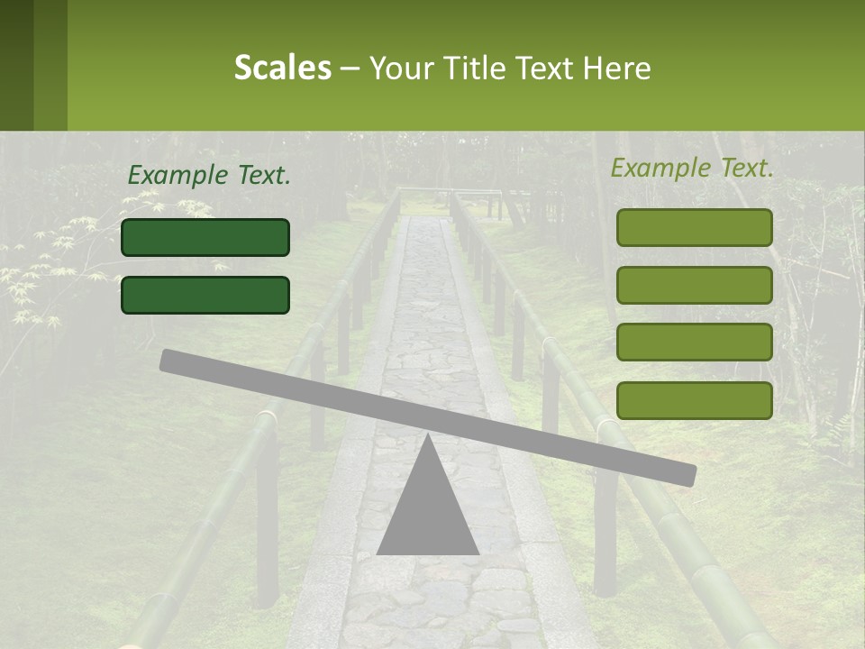 A Stone Path In The Middle Of A Forest PowerPoint Template
